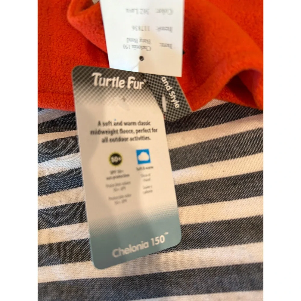 Turtle‎ Fur Chelonia 150 Fleece Bang Band Headband Orange Lava UPF 50+ New